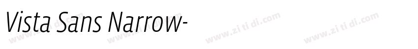 Vista Sans Narrow字体转换